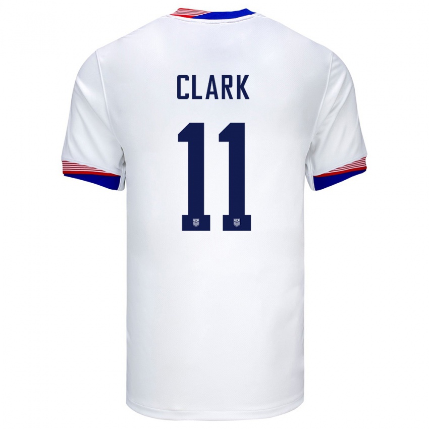 Mulher Camisola Estados Unidos Caden Clark #11 Branco Principal 24-26 Camisa