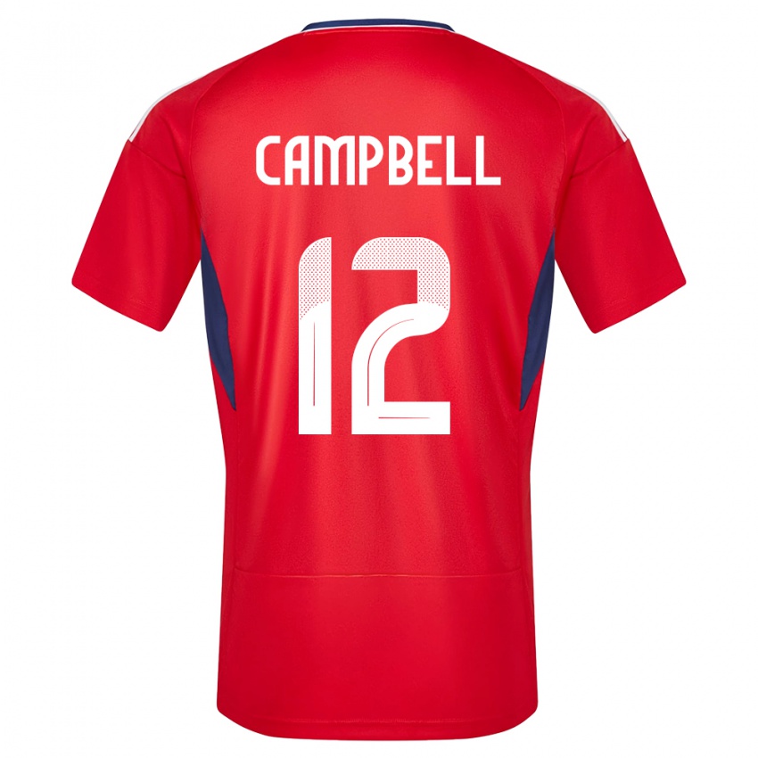 Mulher Camisola Costa Rica Joel Campbell #12 Vermelho Principal 24-26 Camisa