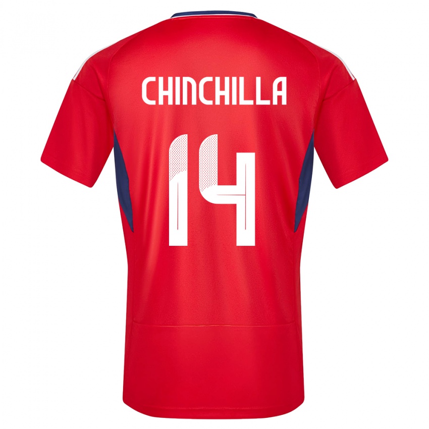 Mulher Camisola Costa Rica Priscila Chinchilla #14 Vermelho Principal 24-26 Camisa