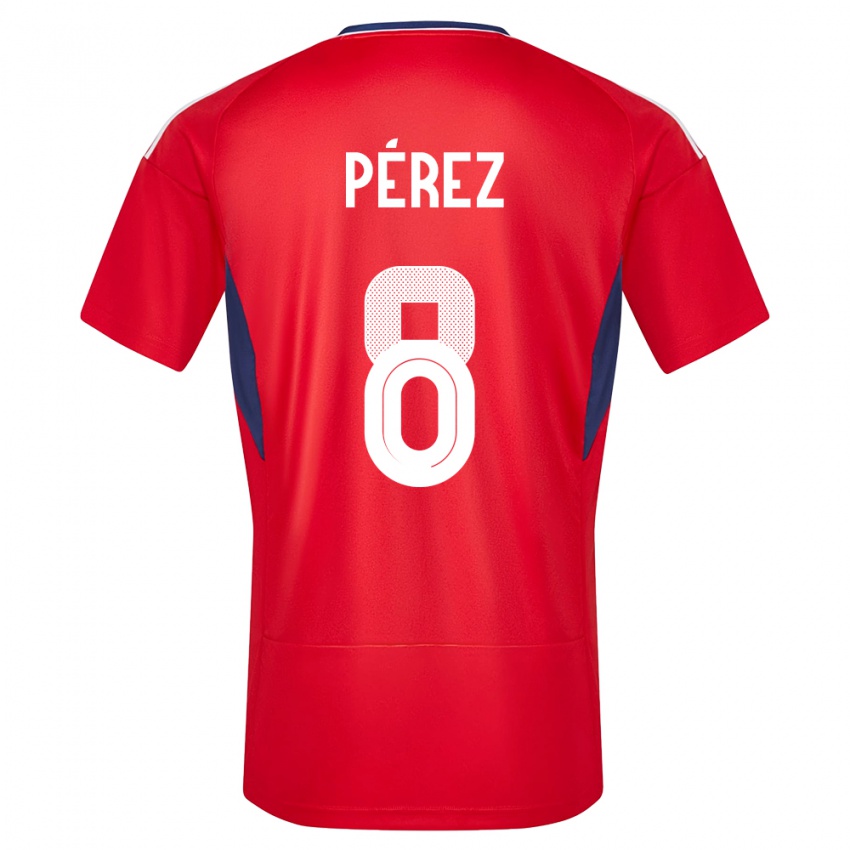 Mulher Camisola Costa Rica Creichel Perez #8 Vermelho Principal 24-26 Camisa