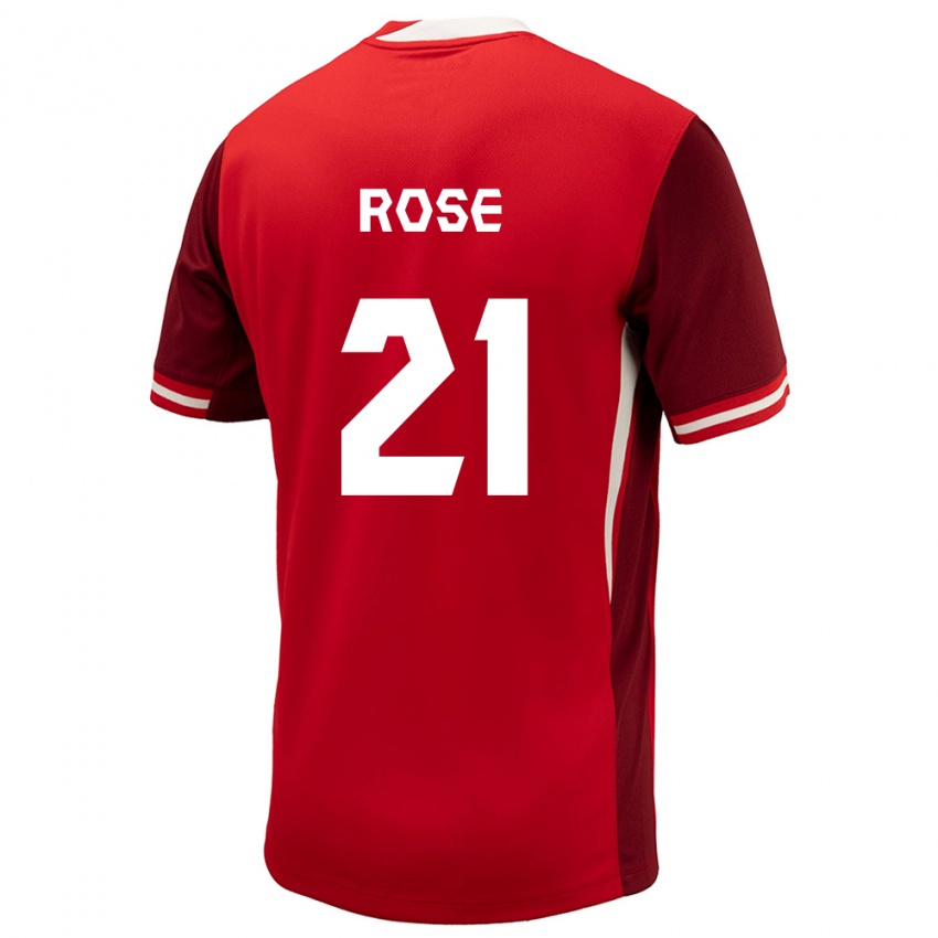 Mulher Camisola Canadá Jade Rose #21 Vermelho Principal 24-26 Camisa