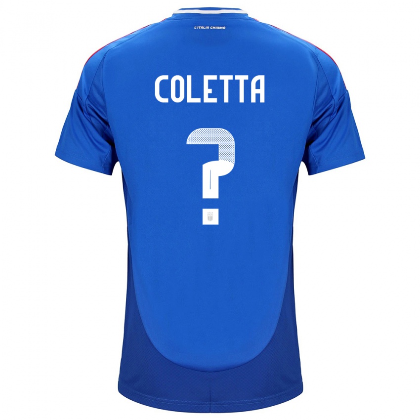 Mulher Camisola Itália Federico Coletta #0 Azul Principal 24-26 Camisa