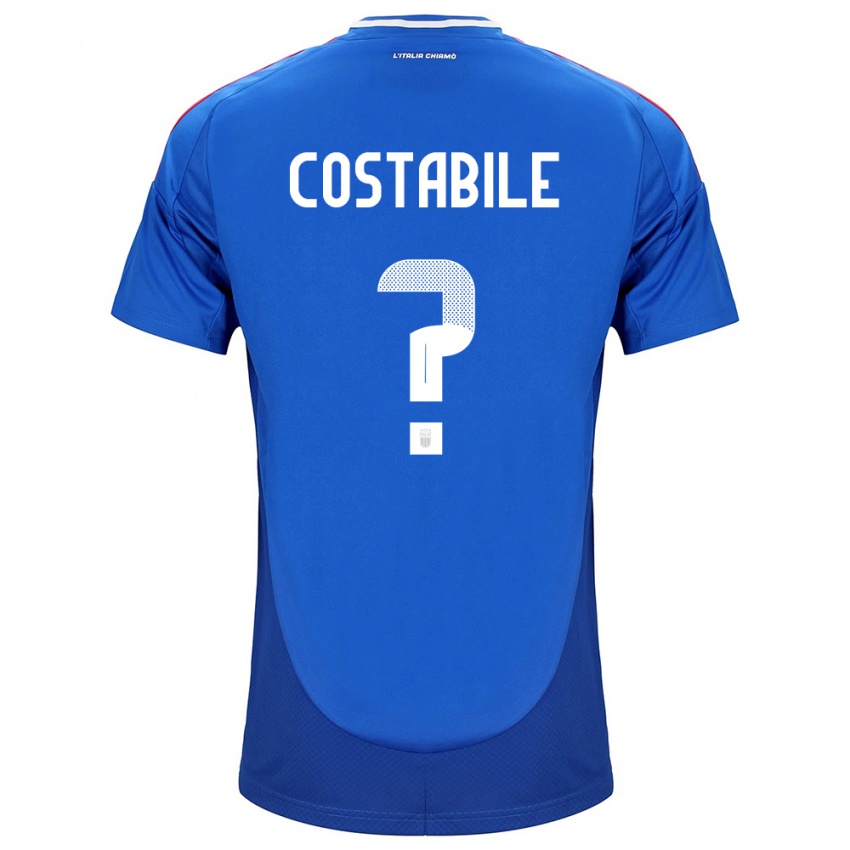 Mulher Camisola Itália Cristian Costabile #0 Azul Principal 24-26 Camisa