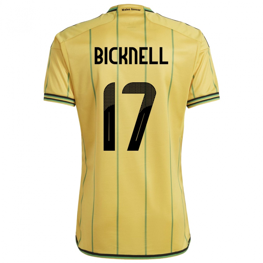 Mulher Camisola Jamaica Alexander Bicknell #17 Amarelo Principal 24-26 Camisa