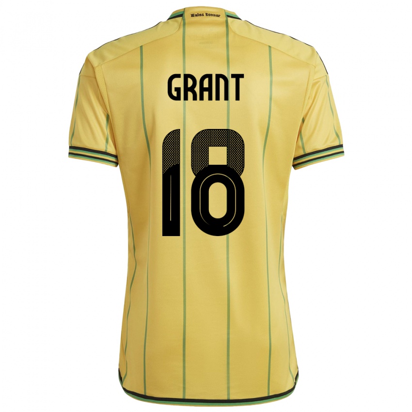 Mulher Camisola Jamaica George Grant #18 Amarelo Principal 24-26 Camisa