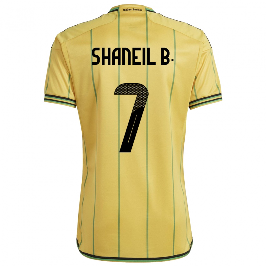 Mulher Camisola Jamaica Shaneil Buckley #7 Amarelo Principal 24-26 Camisa
