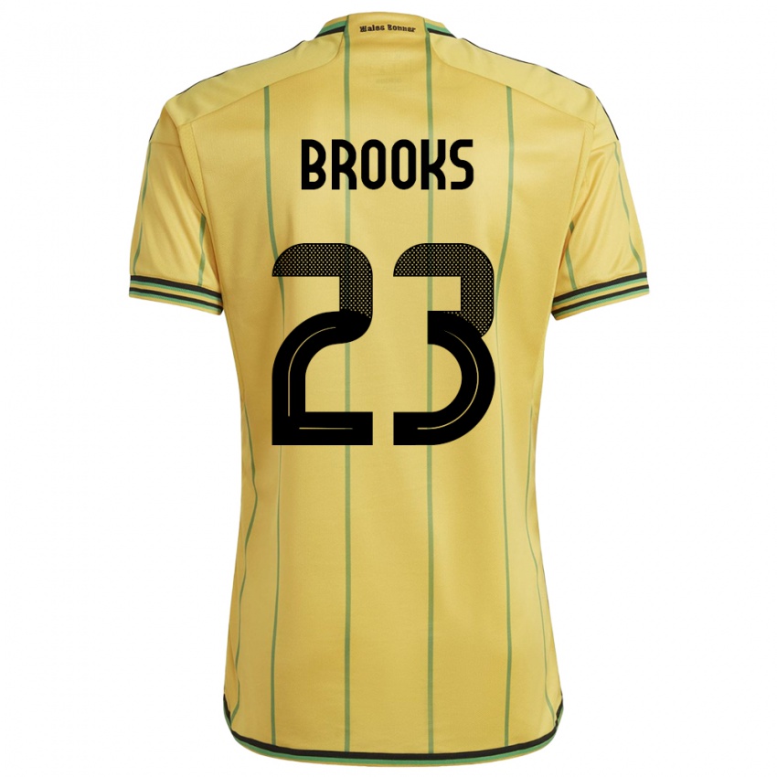 Mulher Camisola Jamaica Liya Brooks #23 Amarelo Principal 24-26 Camisa