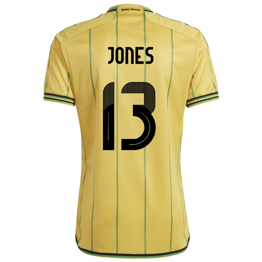Mulher Camisola Jamaica Javanae Jones #13 Amarelo Principal 24-26 Camisa