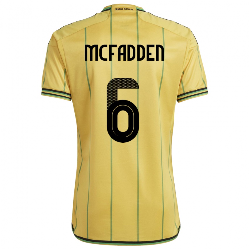 Mulher Camisola Jamaica Logan Mcfadden #6 Amarelo Principal 24-26 Camisa