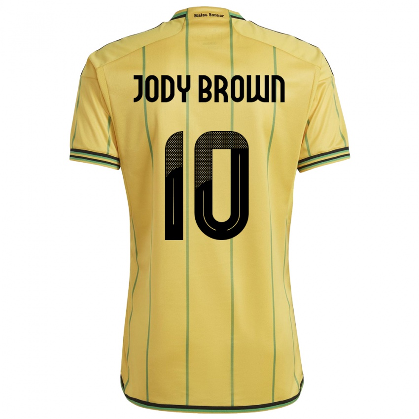 Mulher Camisola Jamaica Jody Brown #10 Amarelo Principal 24-26 Camisa