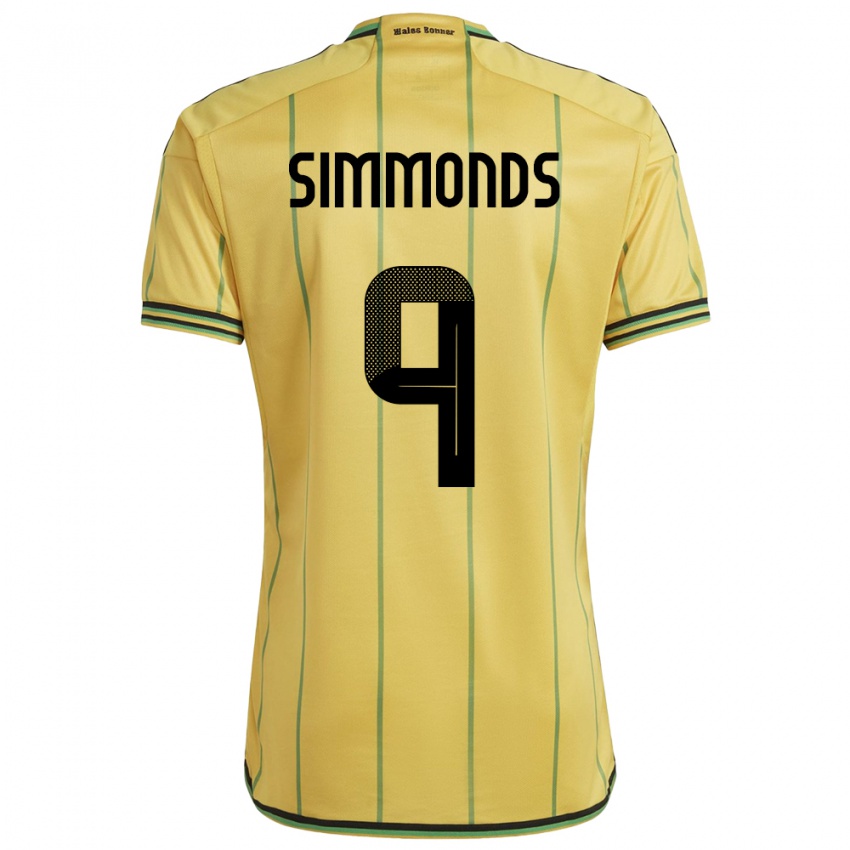 Mulher Camisola Jamaica Kameron Simmonds #9 Amarelo Principal 24-26 Camisa