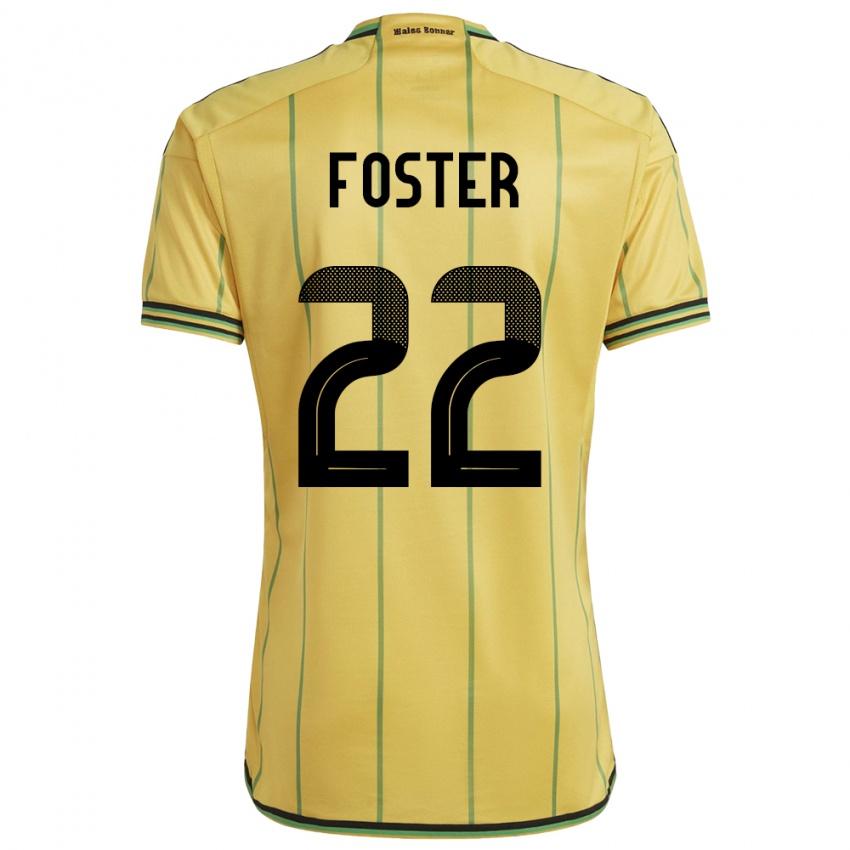 Mulher Camisola Jamaica Shanise Foster #22 Amarelo Principal 24-26 Camisa