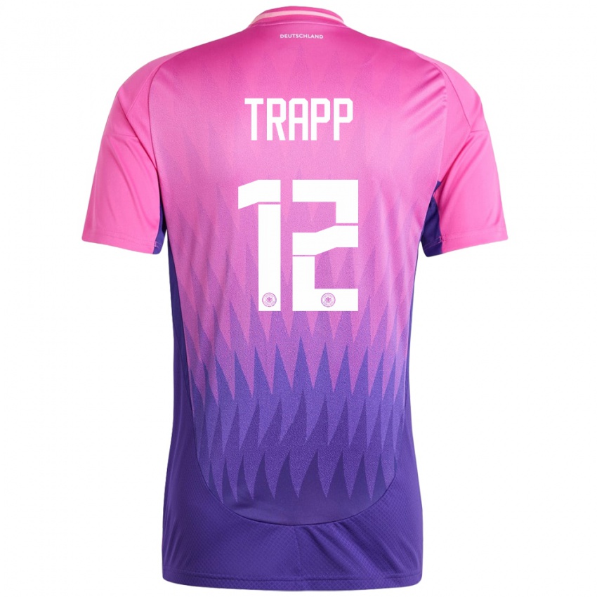 Mulher Camisola Alemanha Kevin Trapp #12 Rosa Roxo Alternativa 24-26 Camisa