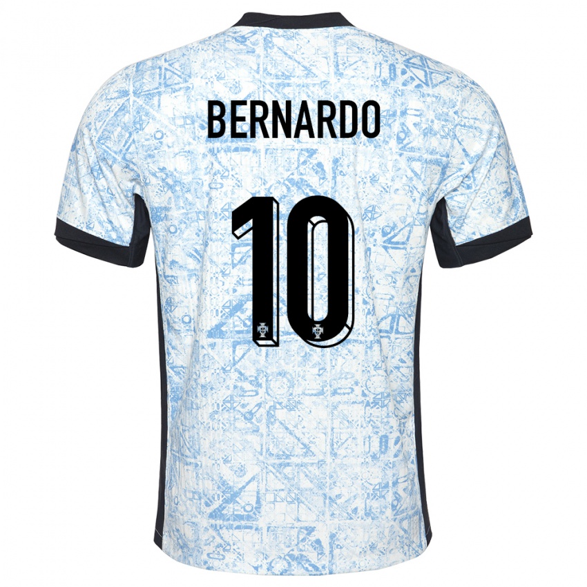 Mulher Camisola Portugal Bernardo Silva #10 Azul Creme Alternativa 24-26 Camisa