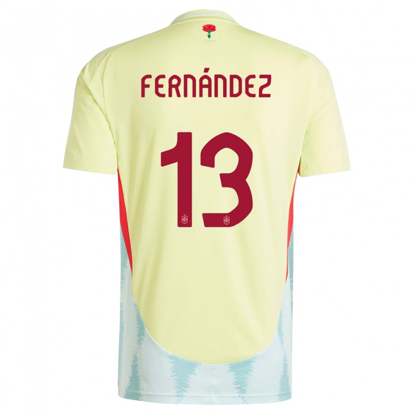 Mulher Camisola Espanha Cesar Fernandez #13 Amarelo Alternativa 24-26 Camisa