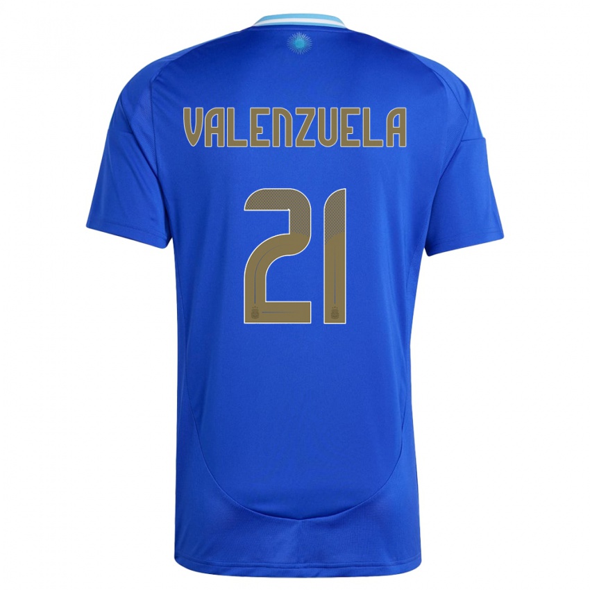Mulher Camisola Argentina Fernando Valenzuela #21 Azul Alternativa 24-26 Camisa