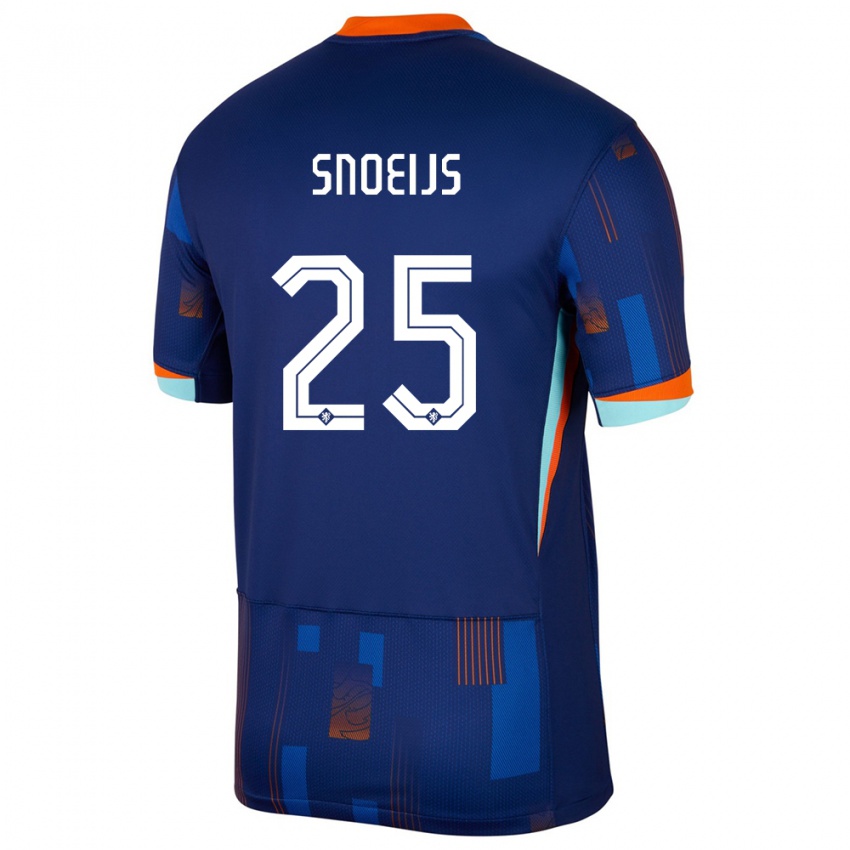 Mulher Camisola Países Baixos Katja Snoeijs #25 Azul Alternativa 24-26 Camisa