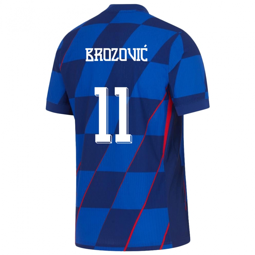 Mulher Camisola Croácia Marcelo Brozovic #11 Azul Alternativa 24-26 Camisa