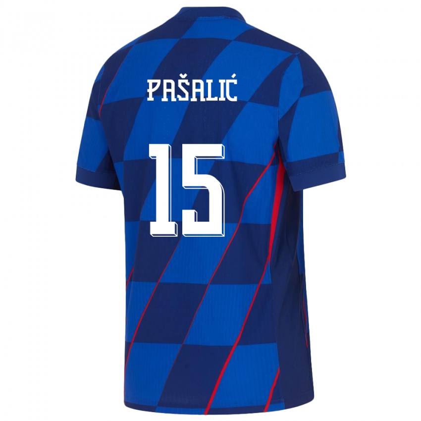 Mulher Camisola Croácia Mario Pasalic #15 Azul Alternativa 24-26 Camisa