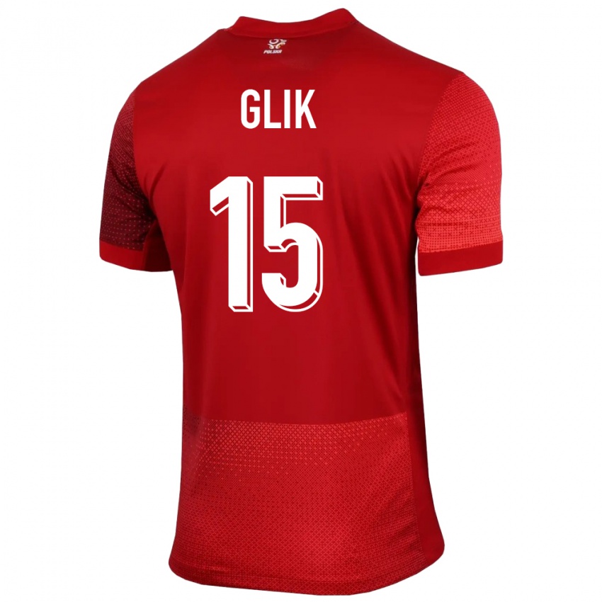 Mulher Camisola Polónia Kamil Glik #15 Vermelho Alternativa 24-26 Camisa