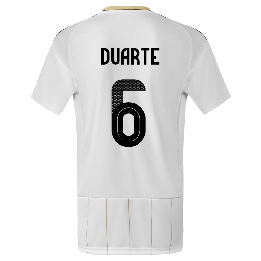 Mulher Camisola Costa Rica Oscar Duarte #6 Branco Alternativa 24-26 Camisa