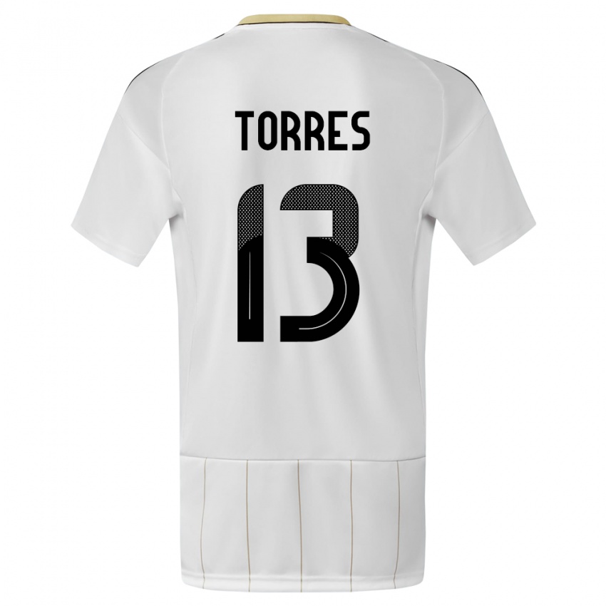 Mulher Camisola Costa Rica Gerson Torres #13 Branco Alternativa 24-26 Camisa