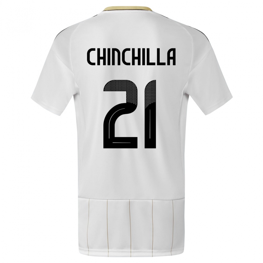 Mulher Camisola Costa Rica Viviana Chinchilla #21 Branco Alternativa 24-26 Camisa
