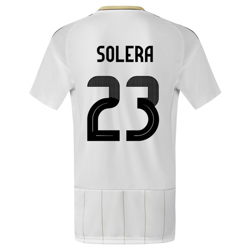 Mulher Camisola Costa Rica Daniela Solera #23 Branco Alternativa 24-26 Camisa