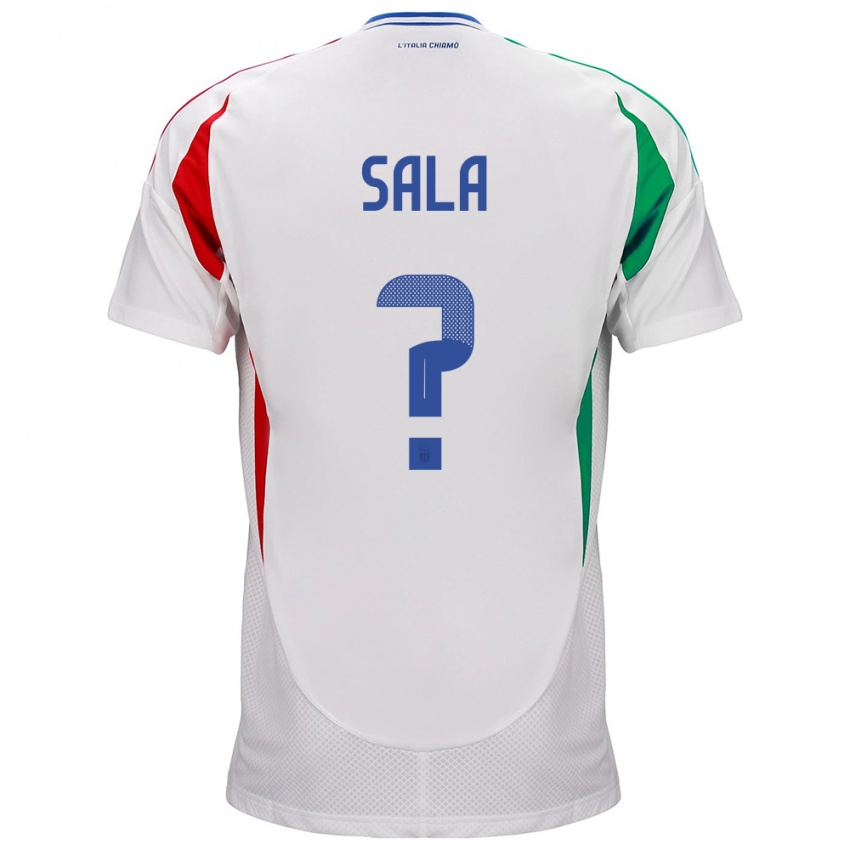 Mulher Camisola Itália Emanuele Sala #0 Branco Alternativa 24-26 Camisa