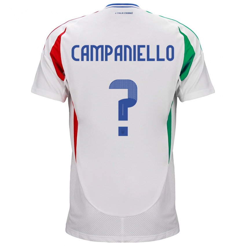Mulher Camisola Itália Thomas Campaniello #0 Branco Alternativa 24-26 Camisa