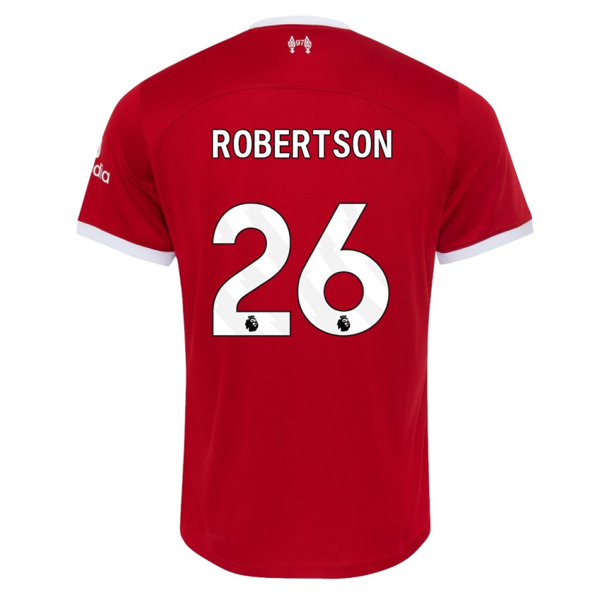 Criança Camisola Andrew Robertson #26 Vermelho Principal 2023/24 Camisa