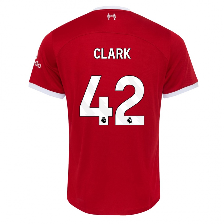 Criança Camisola Bobby Clark #42 Vermelho Principal 2023/24 Camisa