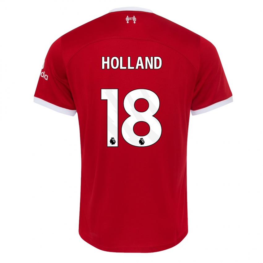 Criança Camisola Ceri Holland #18 Vermelho Principal 2023/24 Camisa