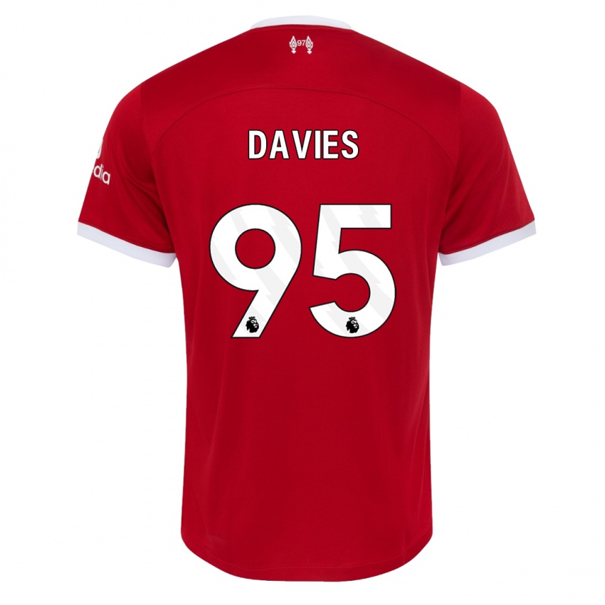 Criança Camisola Harvey Davies #95 Vermelho Principal 2023/24 Camisa