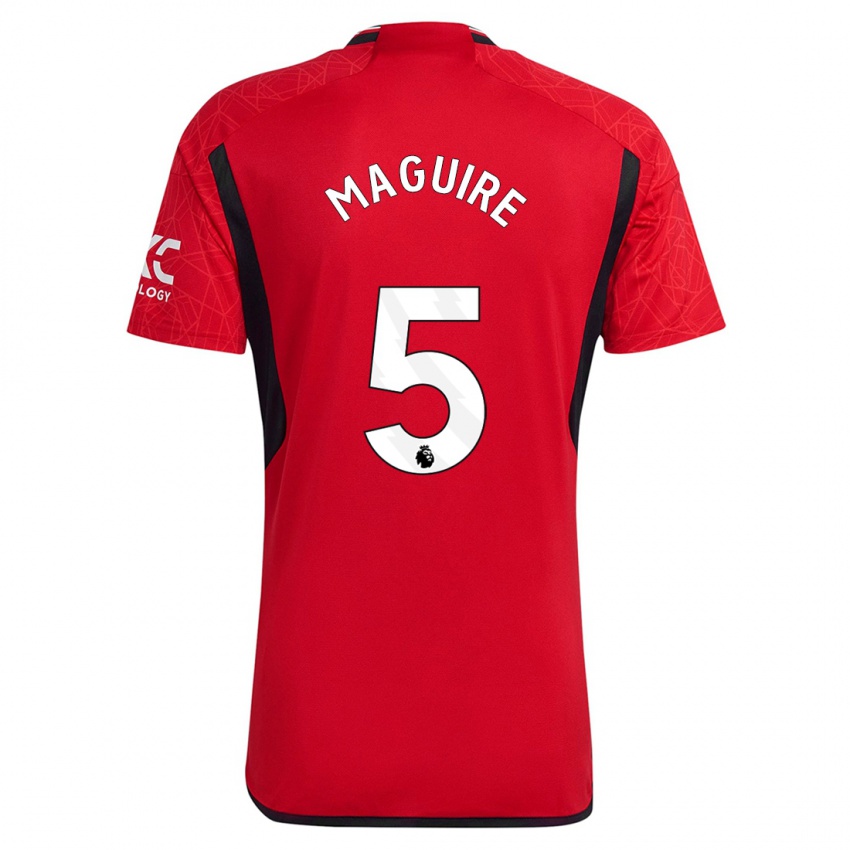 Criança Camisola Harry Maguire #5 Vermelho Principal 2023/24 Camisa