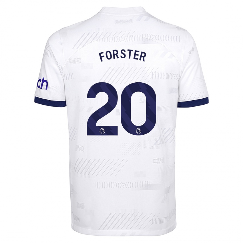 Criança Camisola Fraser Forster #20 Branco Principal 2023/24 Camisa