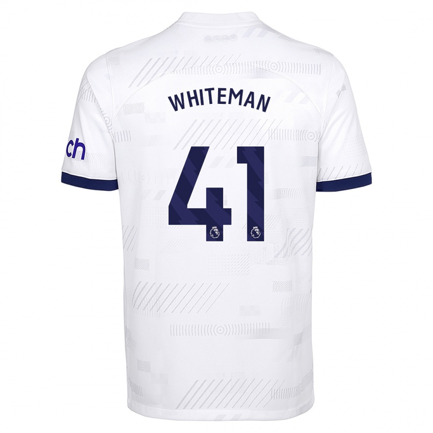 Criança Camisola Alfie Whiteman #41 Branco Principal 2023/24 Camisa
