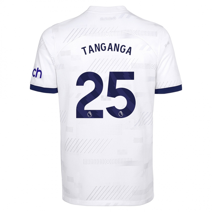 Criança Camisola Japhet Tanganga #25 Branco Principal 2023/24 Camisa