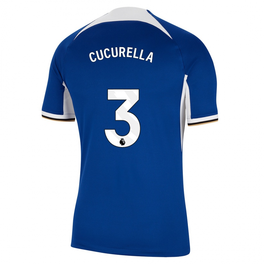Criança Camisola Marc Cucurella #3 Azul Principal 2023/24 Camisa