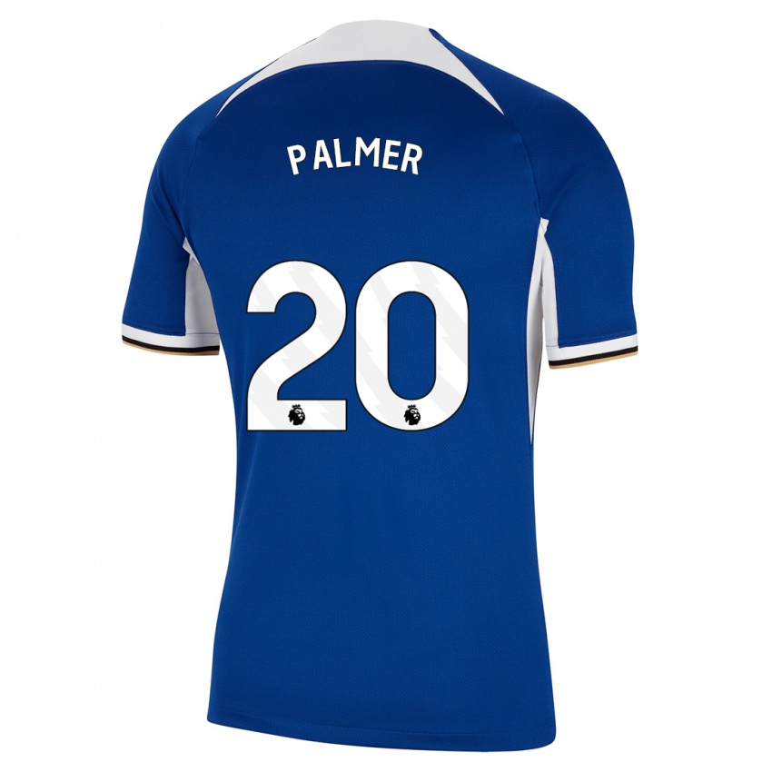 Criança Camisola Cole Palmer #20 Azul Principal 2023/24 Camisa