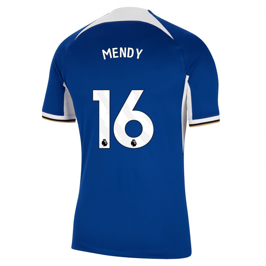 Criança Camisola Edouard Mendy #16 Azul Principal 2023/24 Camisa