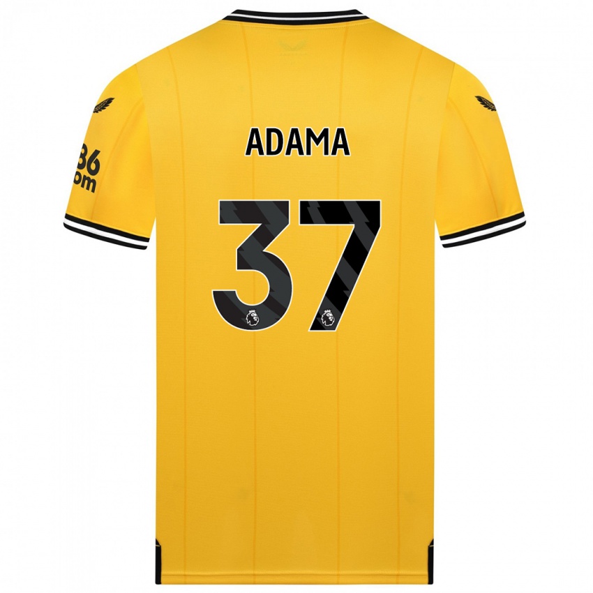 Criança Camisola Adama Traore #37 Amarelo Principal 2023/24 Camisa