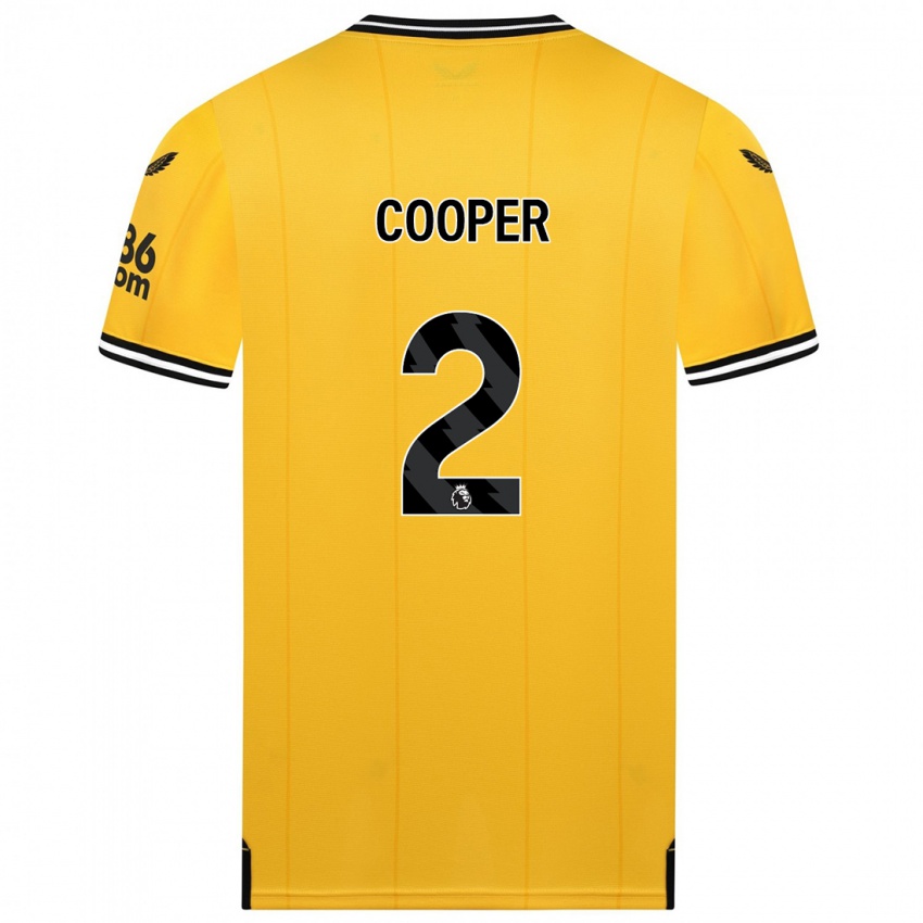 Criança Camisola Laura Cooper #2 Amarelo Principal 2023/24 Camisa