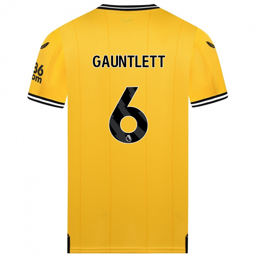 Criança Camisola Maz Gauntlett #6 Amarelo Principal 2023/24 Camisa