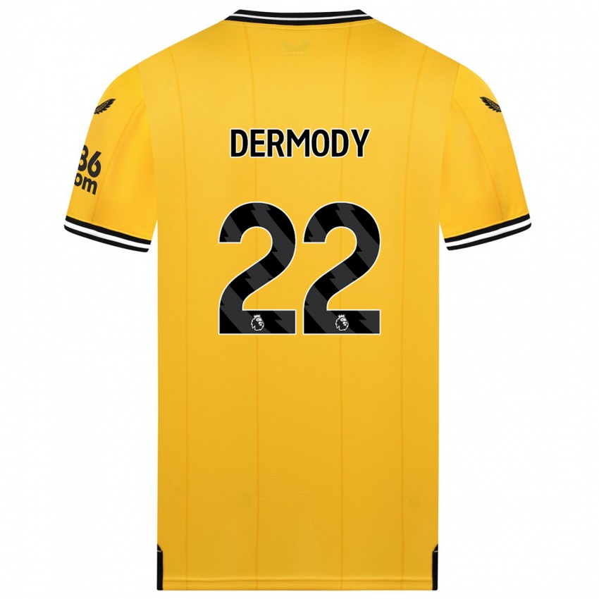 Criança Camisola Helen Dermody #22 Amarelo Principal 2023/24 Camisa