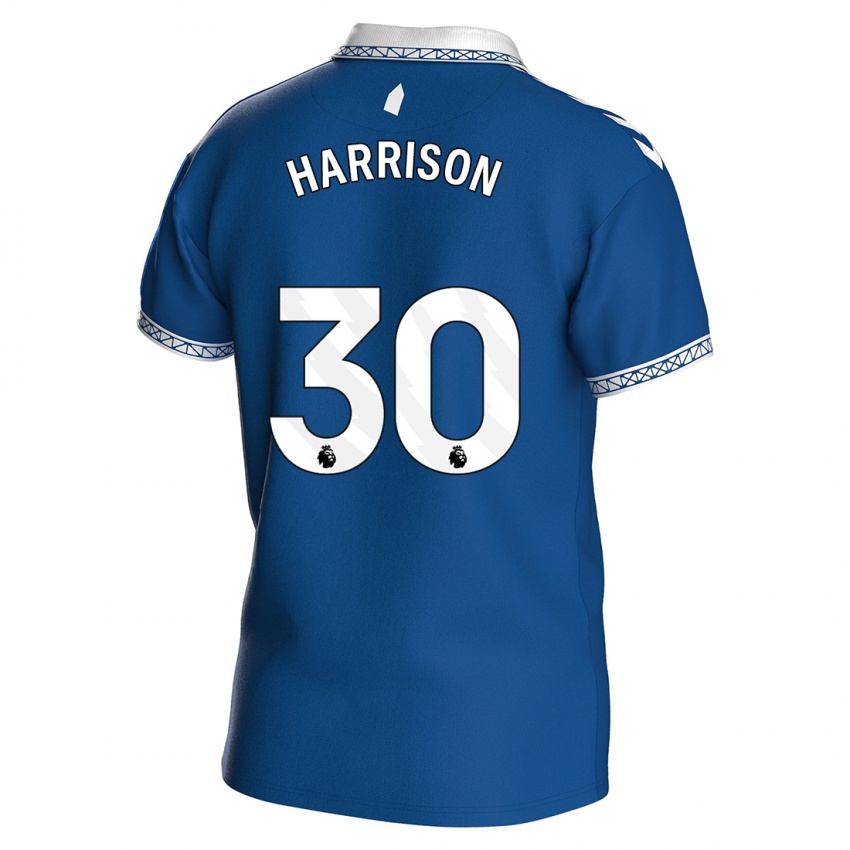 Criança Camisola Jack Harrison #30 Azul Real Principal 2023/24 Camisa
