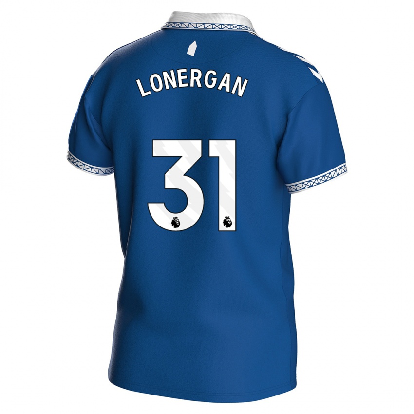Criança Camisola Andy Lonergan #31 Azul Real Principal 2023/24 Camisa