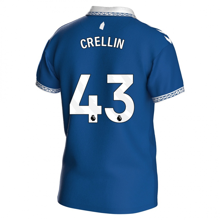 Criança Camisola Billy Crellin #43 Azul Real Principal 2023/24 Camisa