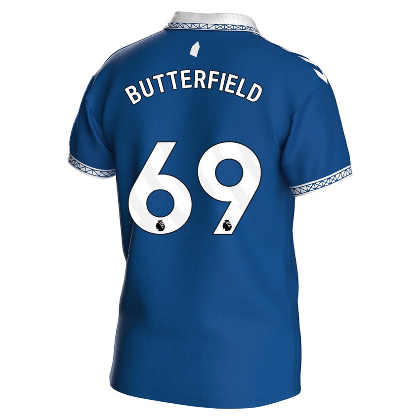 Criança Camisola Luke Butterfield #69 Azul Real Principal 2023/24 Camisa