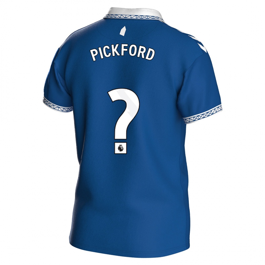 Criança Camisola George Pickford #0 Azul Real Principal 2023/24 Camisa